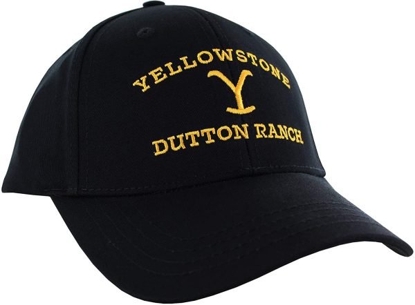 Yellowstone Dutton Ranch Brand Logo Men's Adjustable Hat Black