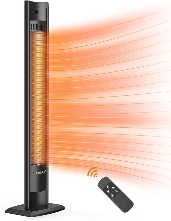 Patio Heater, Infrared Heater with Remote, 1500W/750W Outdoor Space Heater